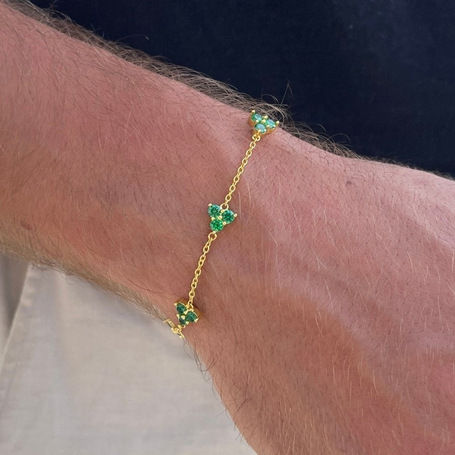 VORO® Green Clover Bracelet · 18K Gold