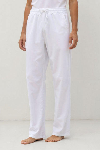 VORO Cotton & Linen Blend Drawstring Pants