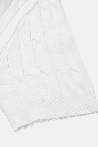 VORO Premium V-Neck Cable Knit Polo