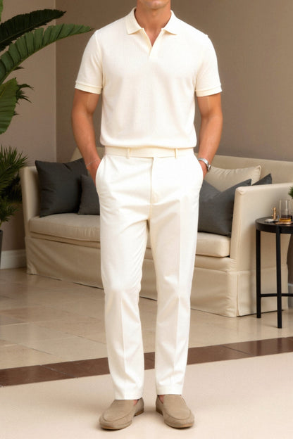VORO Woolen Structure Polo T-Shirt