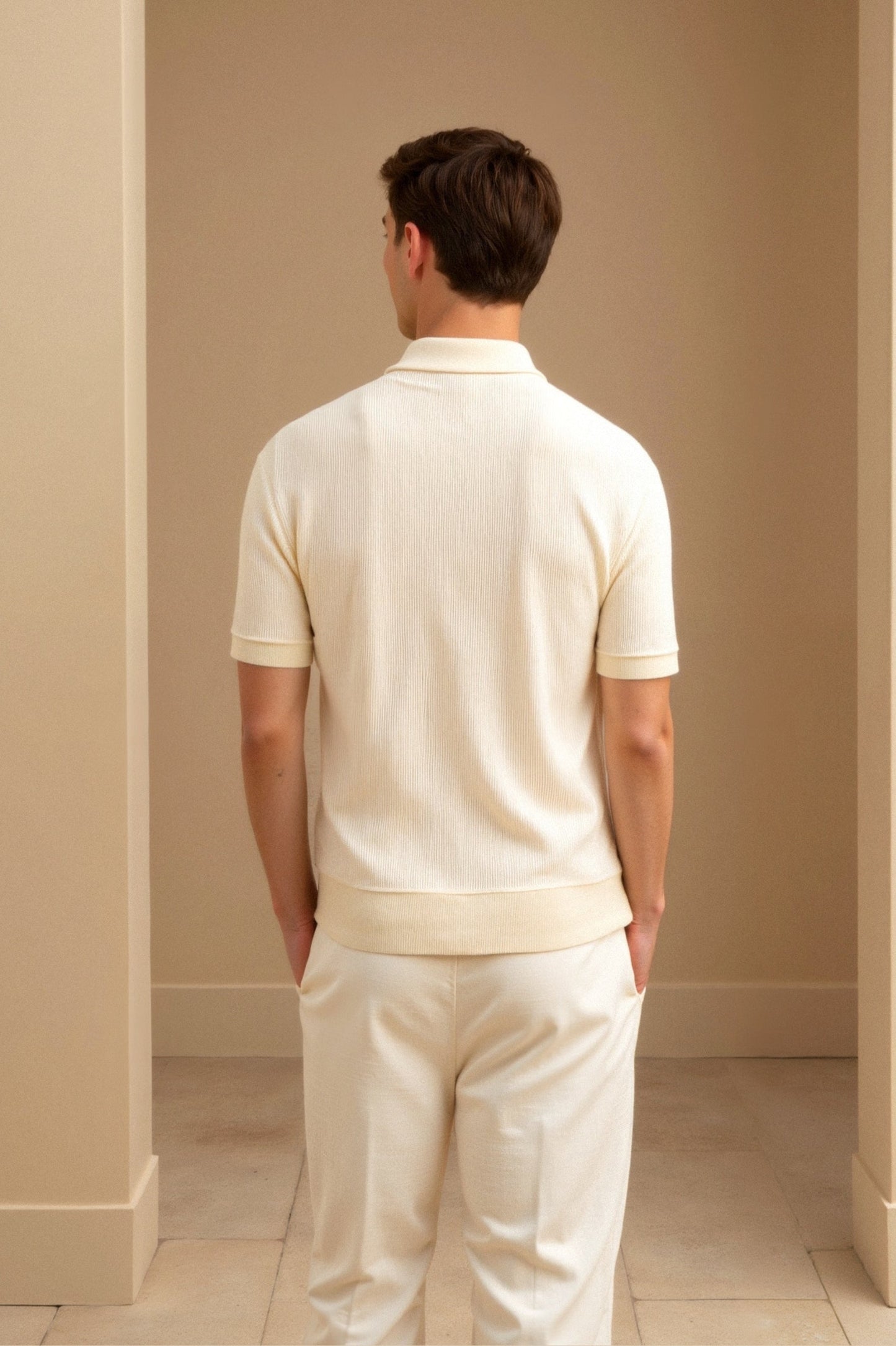 VORO Woolen Structure Polo T-Shirt
