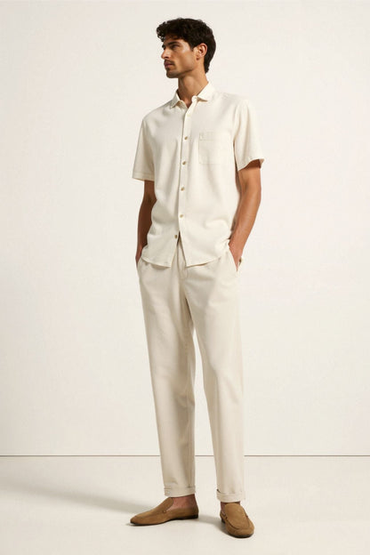 VORO Regular Fit Linen Loose Pants