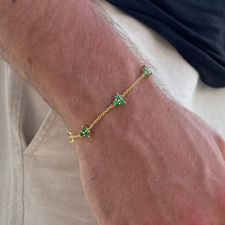 VORO® Green Clover Bracelet · 18K Gold