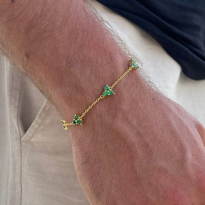 VORO® Green Clover Bracelet · 18K Gold