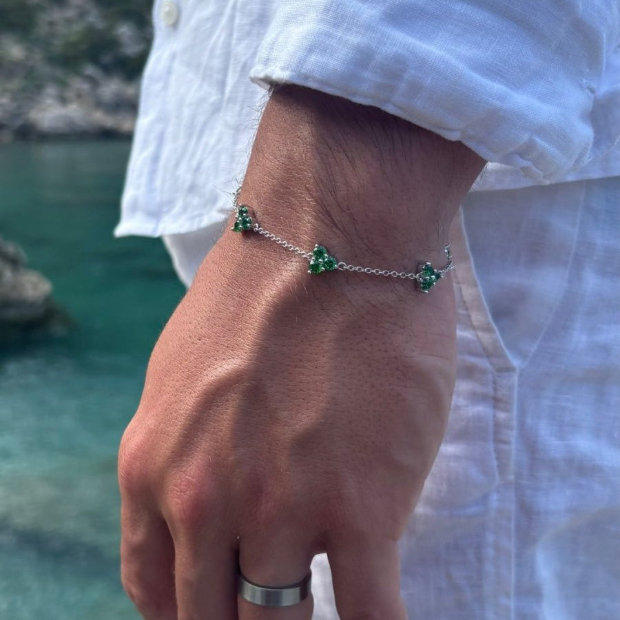 VORO® Green Clover Bracelet · Silver