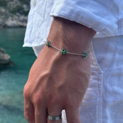 VORO® Green Clover Bracelet · Silver