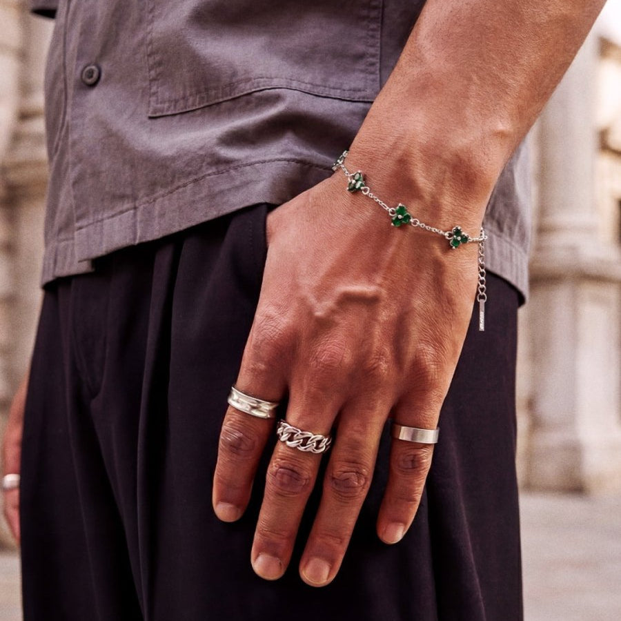 VORO® Green Clover Bracelet · Silver