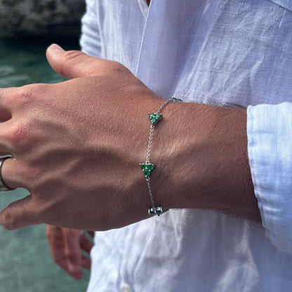 VORO® Green Clover Bracelet · Silver