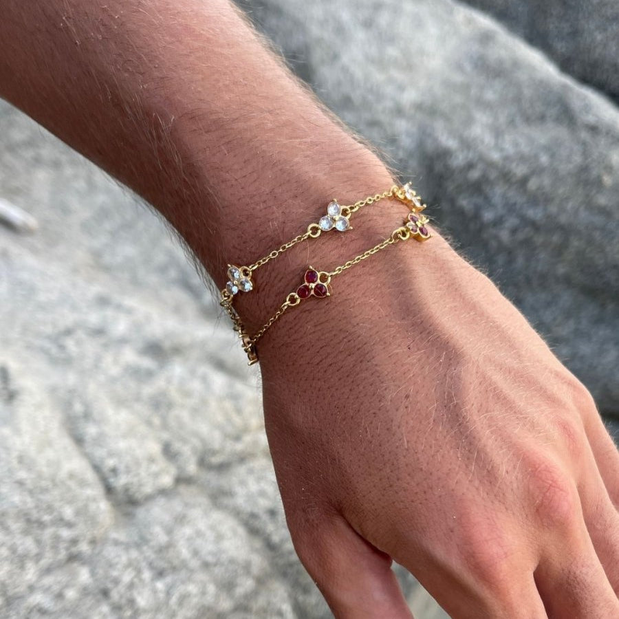 VORO® Red Clover Bracelet · 18K Gold