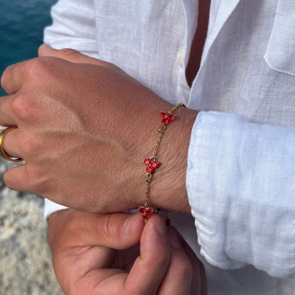 VORO® Red Clover Bracelet · 18K Gold