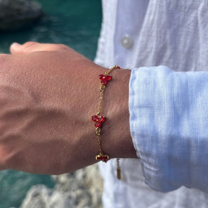VORO® Red Clover Bracelet · 18K Gold