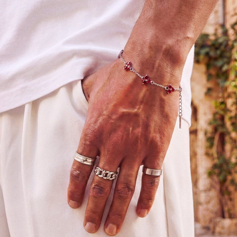 VORO® Red Clover Bracelet · Silver