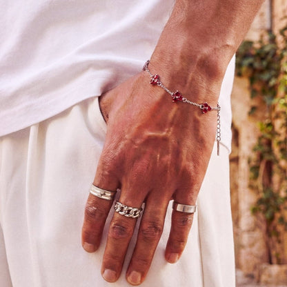 VORO® Red Clover Bracelet · Silver