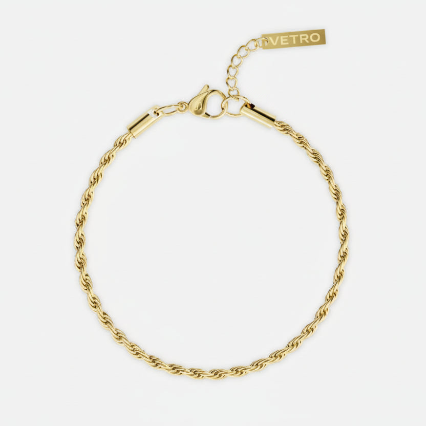 VORO® Rope Bracelet 3MM · 18K Gold