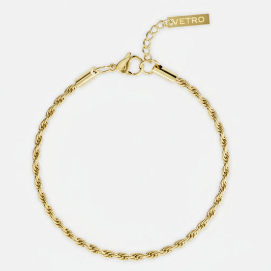 VORO® Rope Bracelet 3MM · 18K Gold