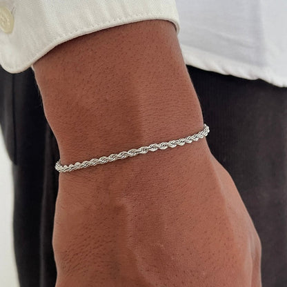 VORO® Rope Bracelet 3MM · Silver
