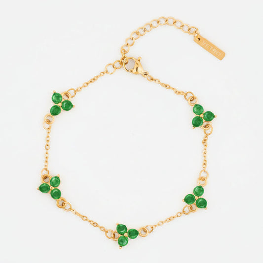 VORO® Green Clover Bracelet · 18K Gold